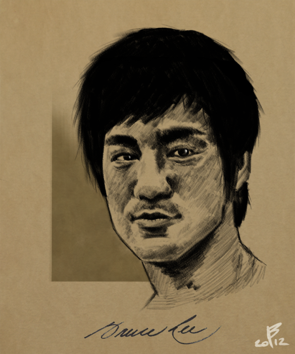 Bruce Lee Digital Sketch Corel Painter Sketch Pad Private Project Portrait Boredom Tor Magnus Bengtson Blog And Portfolio